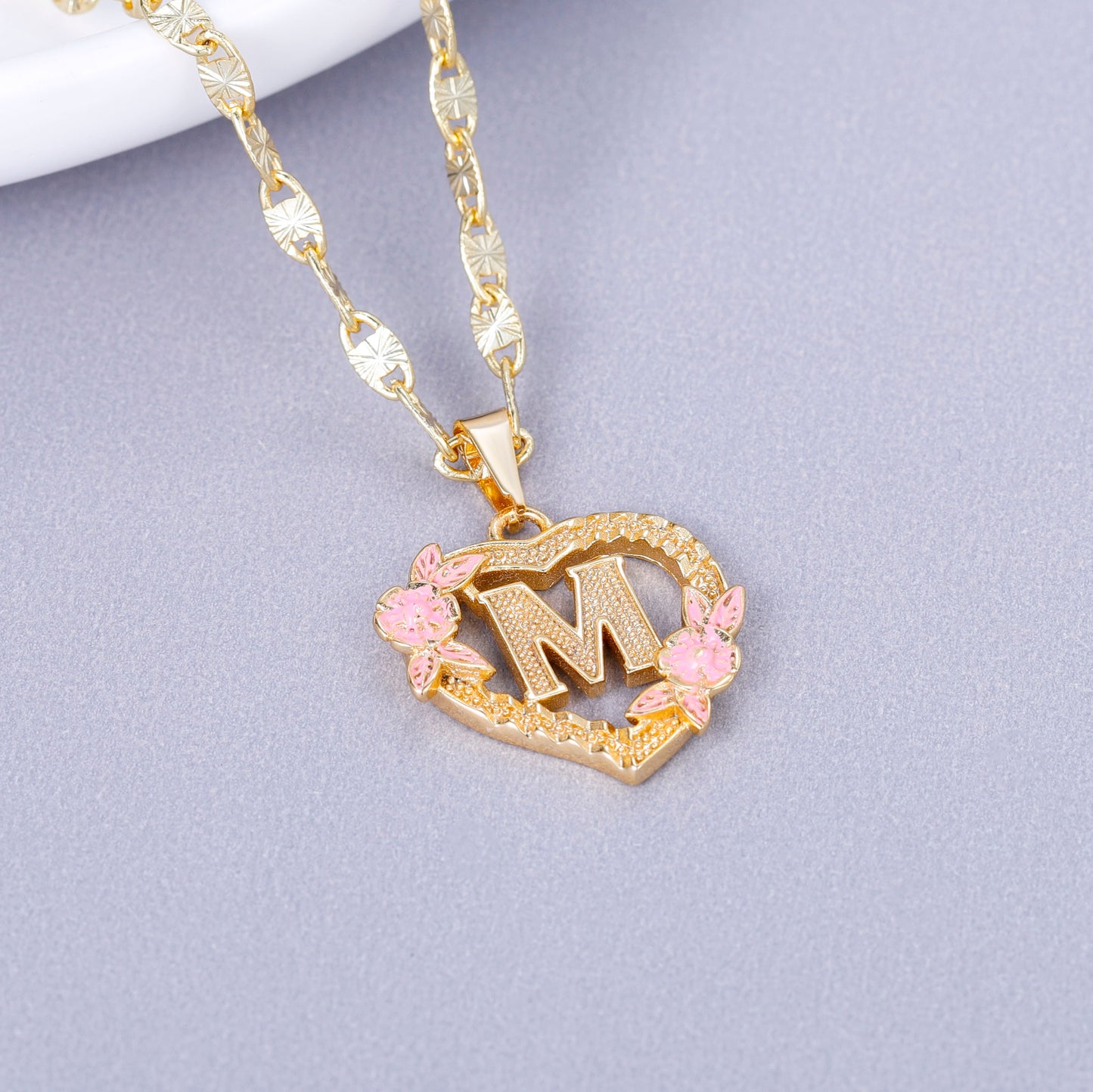 Floral Monogram Necklace