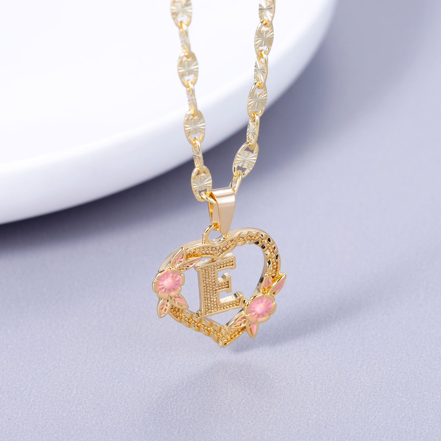 Floral Monogram Necklace