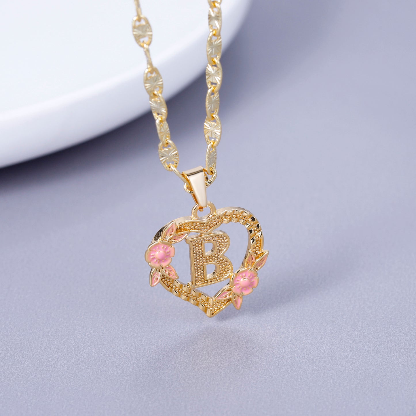 Floral Monogram Necklace