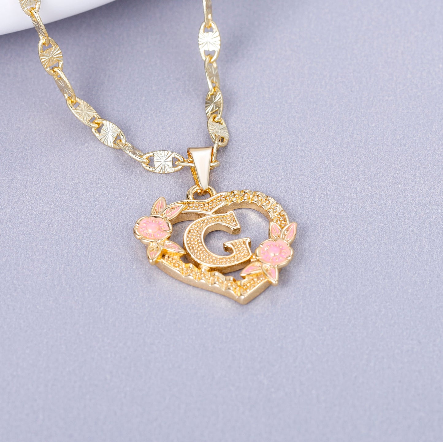 Floral Monogram Necklace