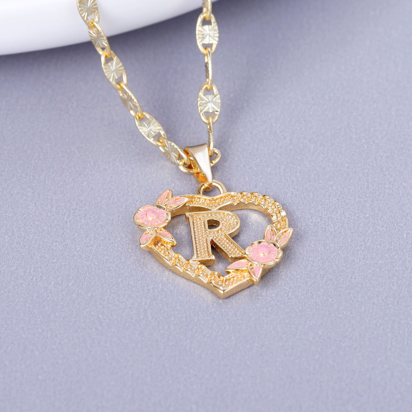 Floral Monogram Necklace