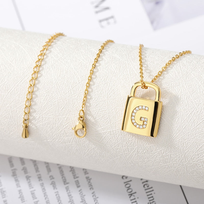 Love Lock Monogram Necklace