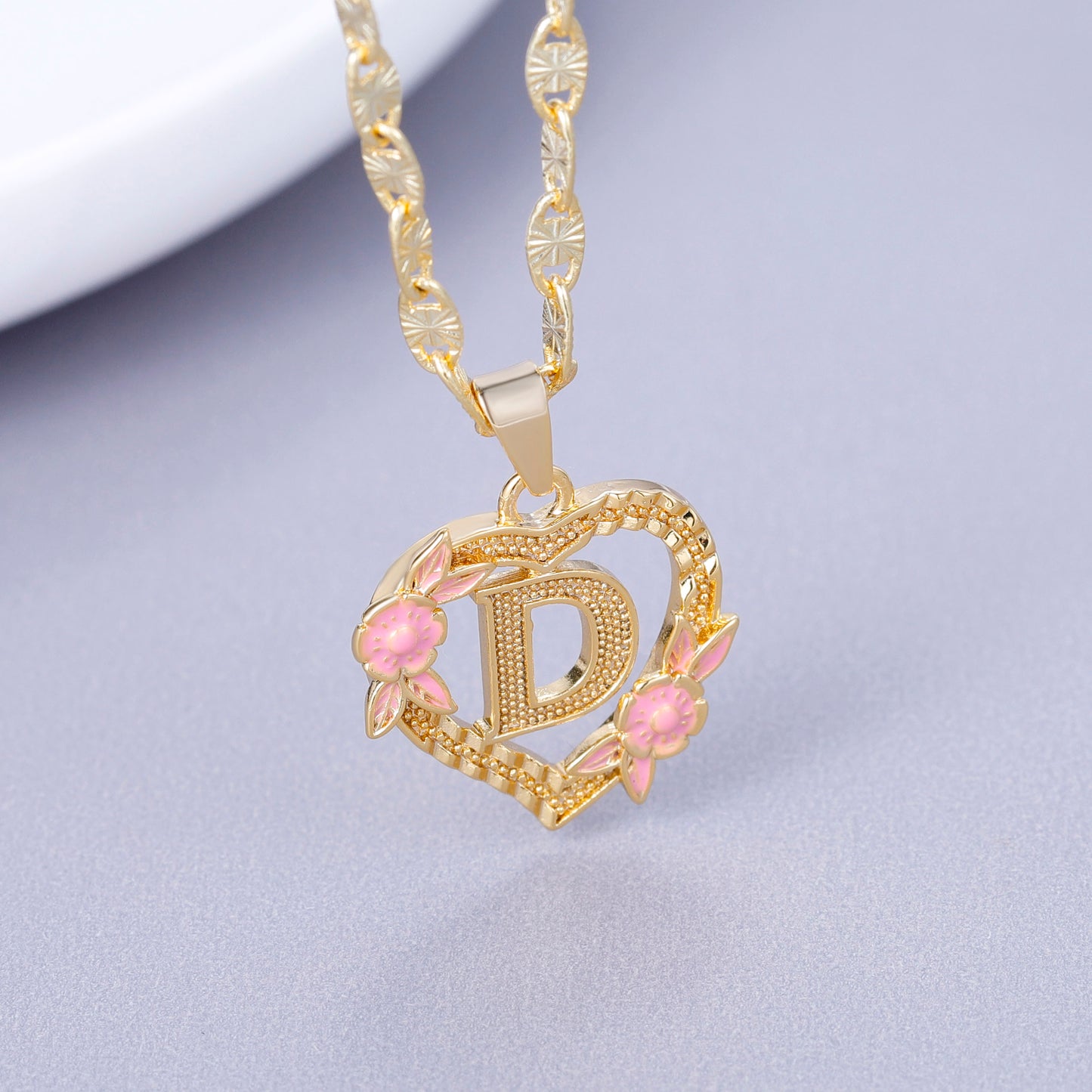 Floral Monogram Necklace