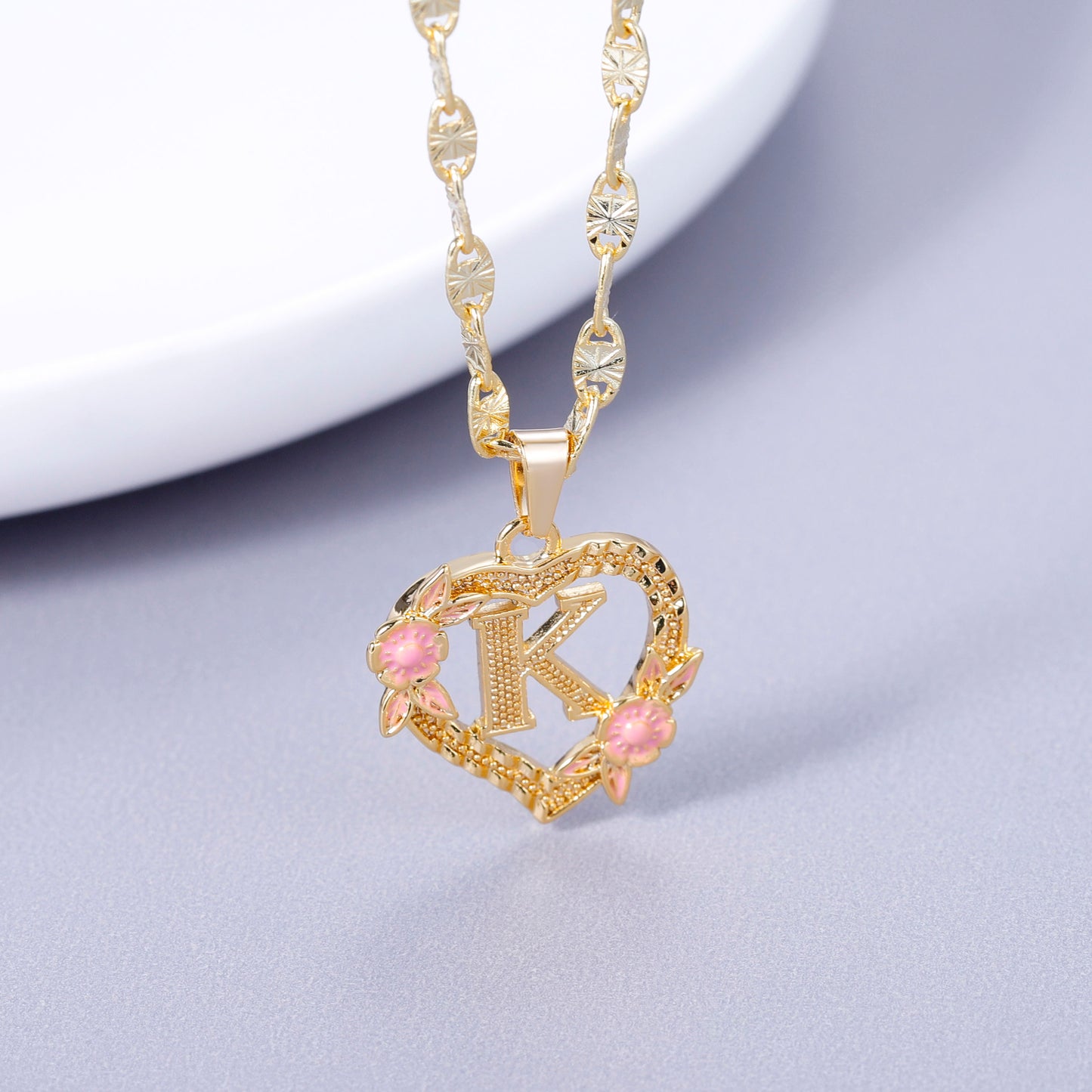 Floral Monogram Necklace