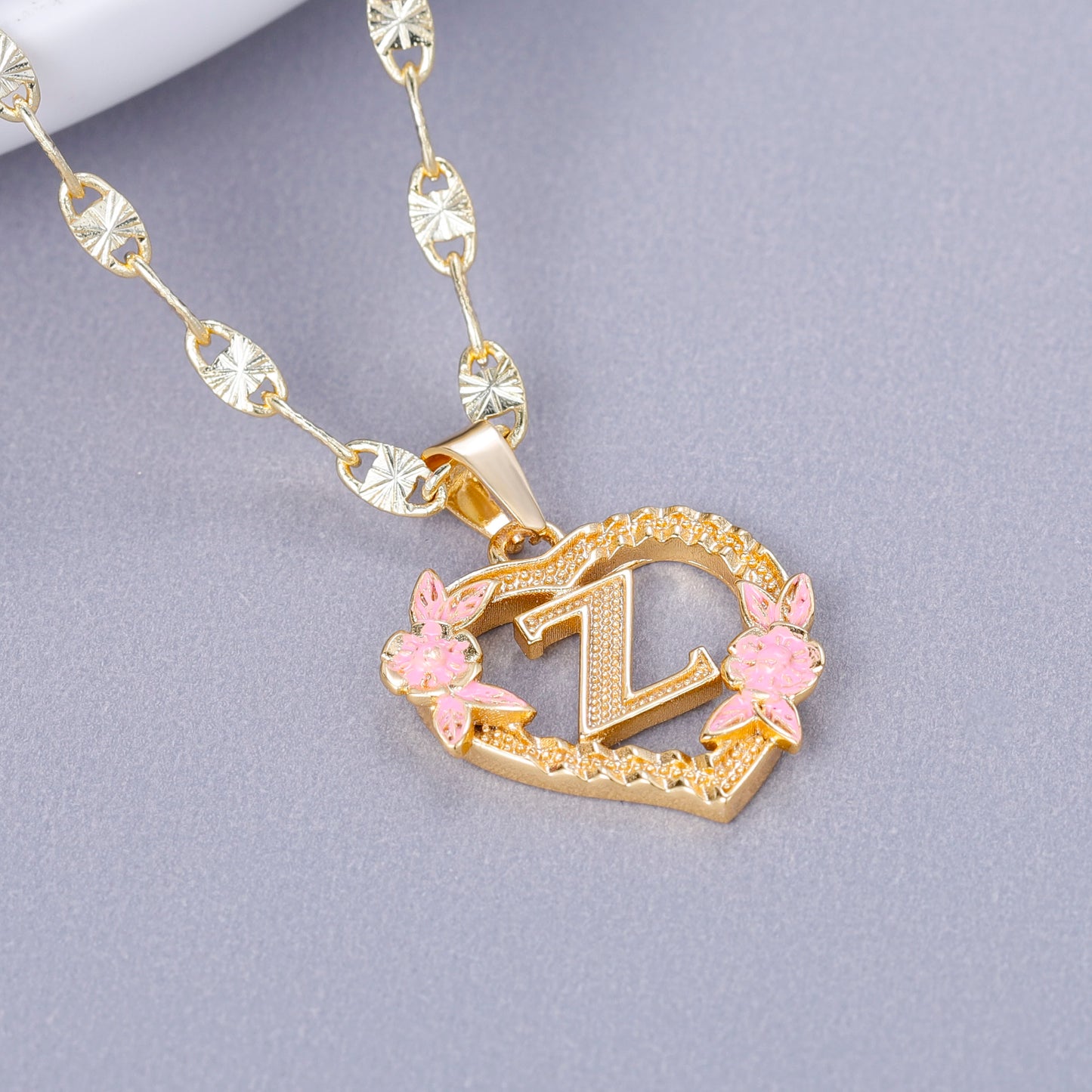 Floral Monogram Necklace